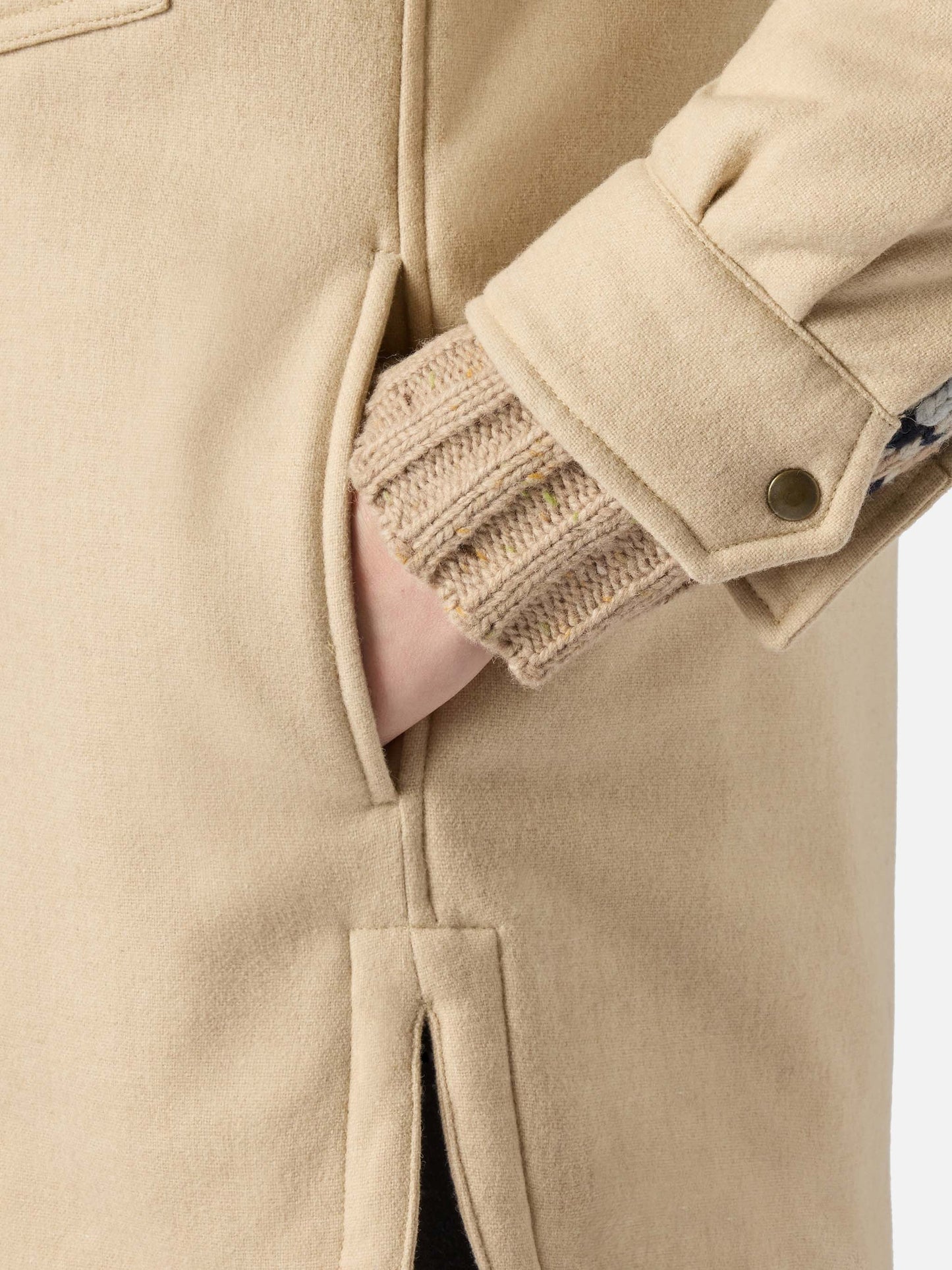 Damen-Wolljacke mit Saint-Barth-Strass-Print