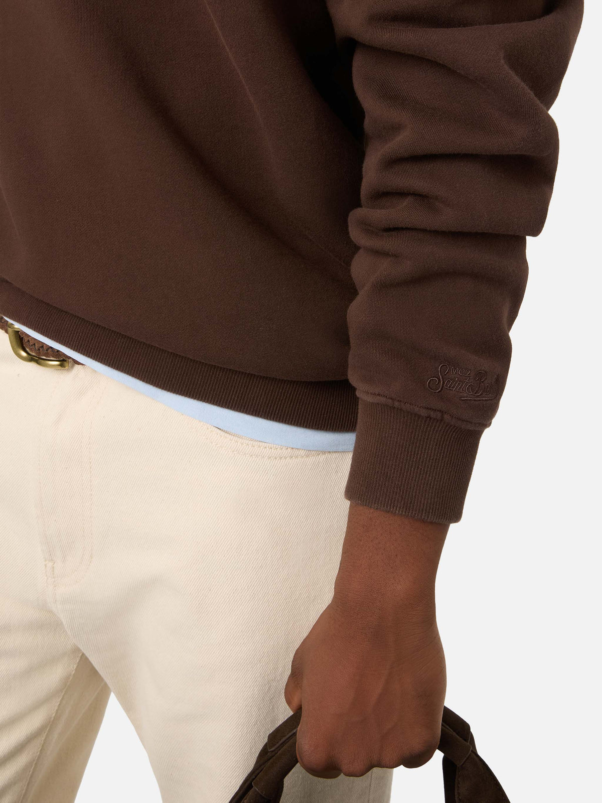 Sweat-shirt Kenneth en coton marron avec monogramme SB Legacy 