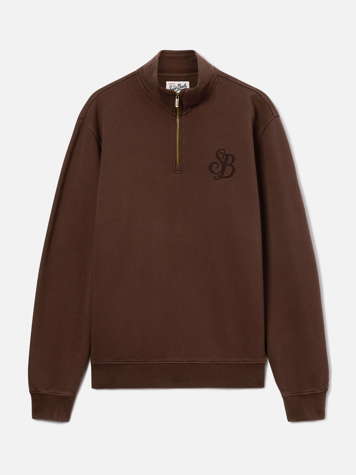 Sweat-shirt Kenneth en coton marron avec monogramme SB Legacy 