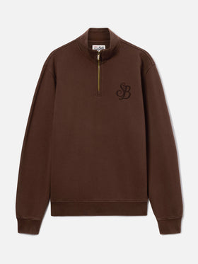 Sweat-shirt Kenneth en coton marron avec monogramme SB Legacy 