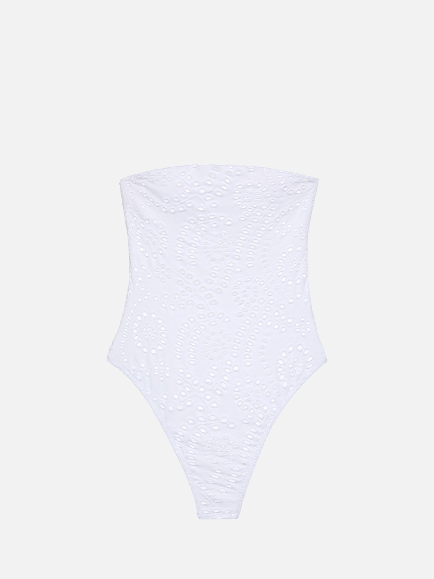Kayla white sangallo lace one-piece swimsuit - MC2 Saint Barth