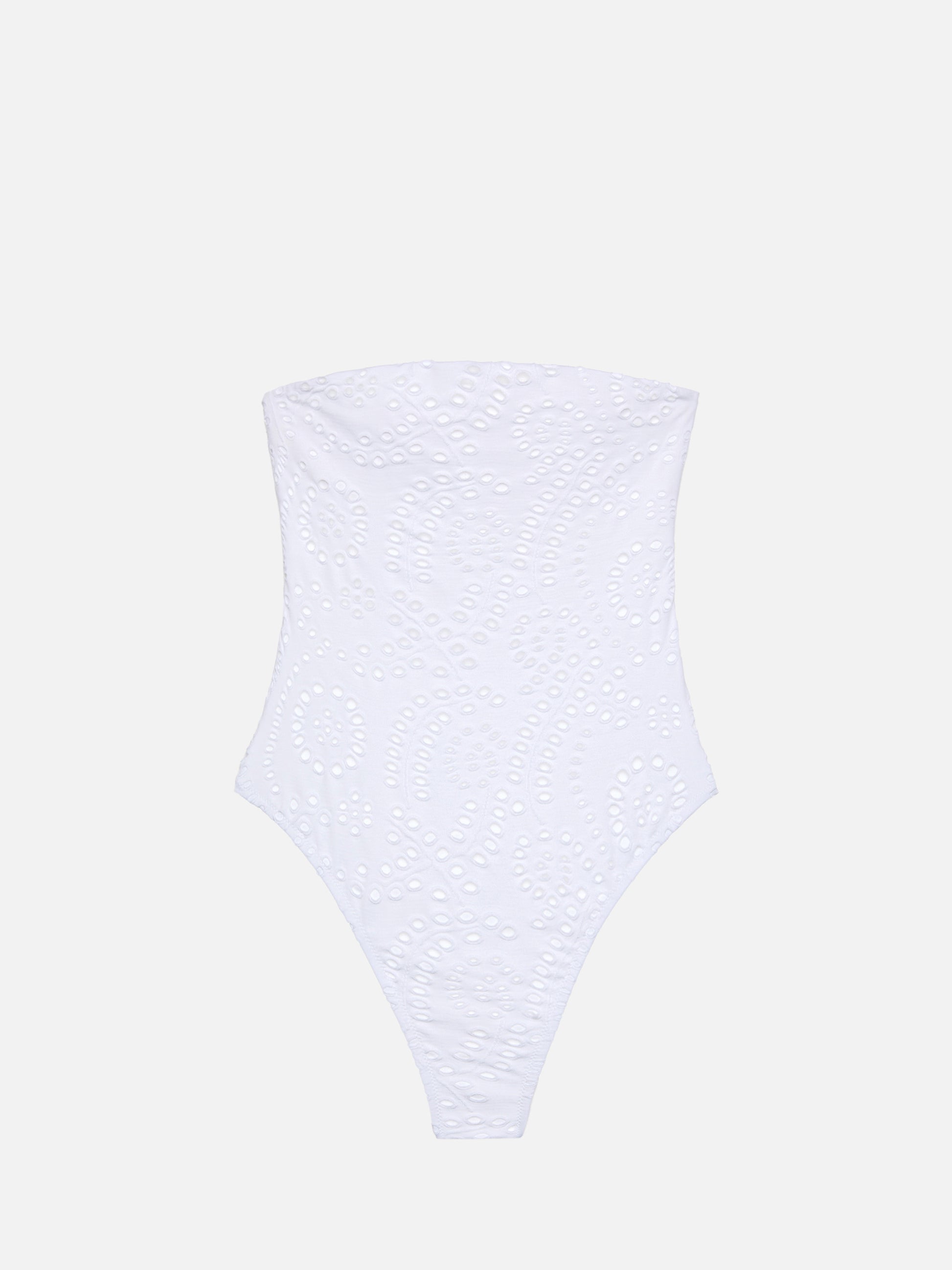 Kayla white sangallo lace one-piece swimsuit - MC2 Saint Barth