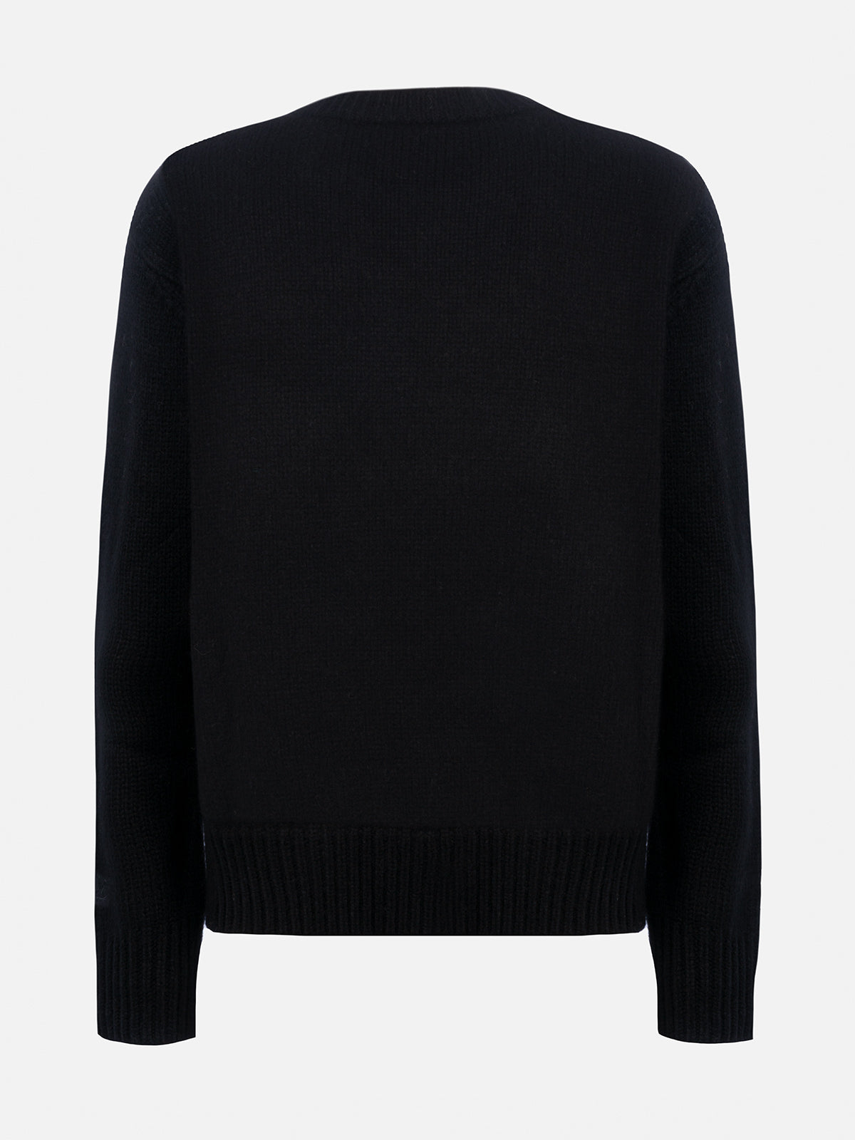 Woman black fair isle sweater Kyla with St. Moritz jacquard - MC2 Saint Barth