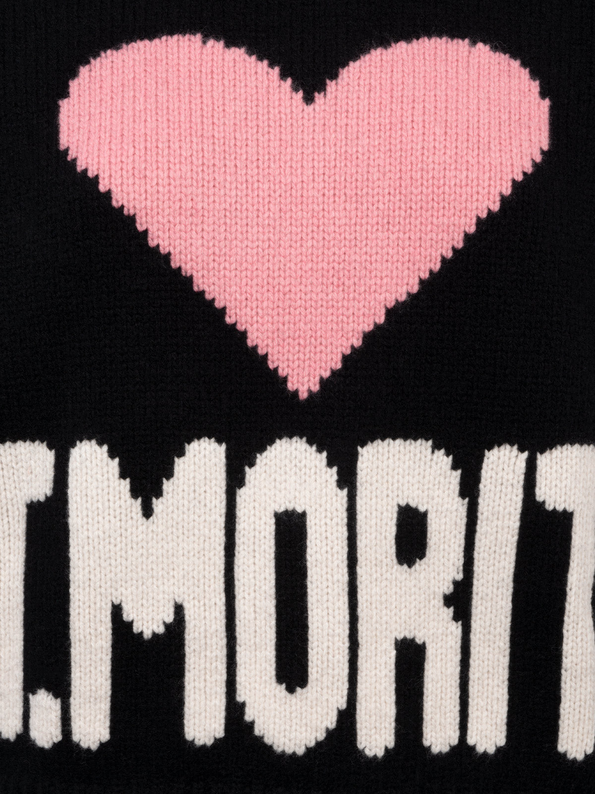 Woman black fair isle sweater Kyla with St. Moritz jacquard - MC2 Saint Barth