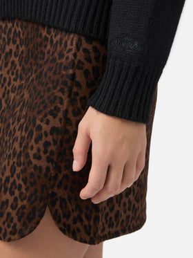 Kyla Wollpullover in Schwarz mit Après-Jacquard