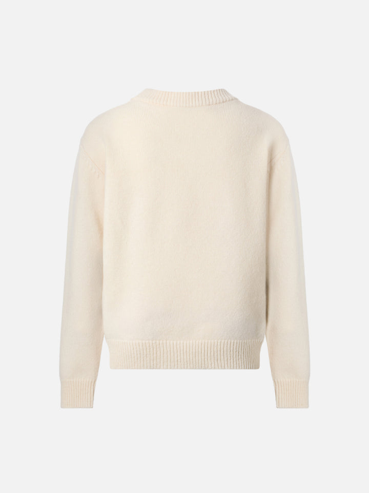 Maglione  Kyla Jr in  lana  con jacquard cuore St. Barth 