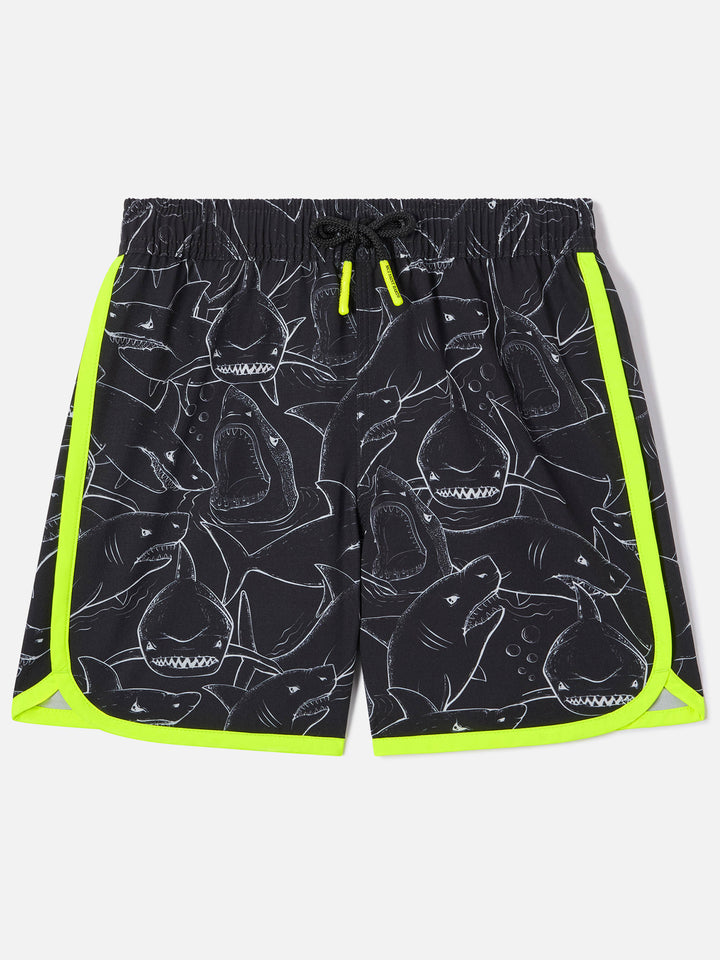 Costume da bagno da bambino con stampa squalo