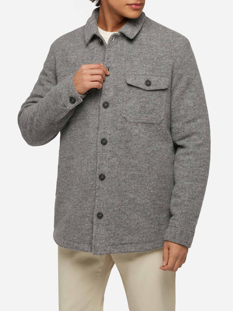 Man grey wool blend overshirt Landeck - MC2 Saint Barth