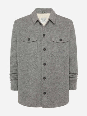 Man grey wool blend overshirt Landeck - MC2 Saint Barth