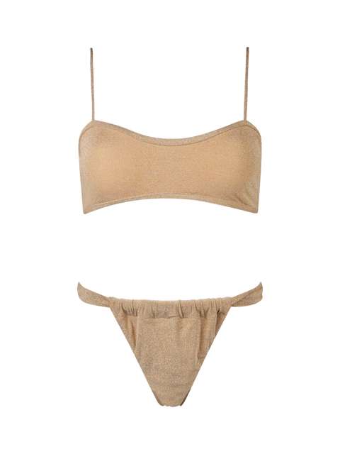 Woman lurex scooped bikini swimsuit Laryn Noelle - MC2 Saint Barth