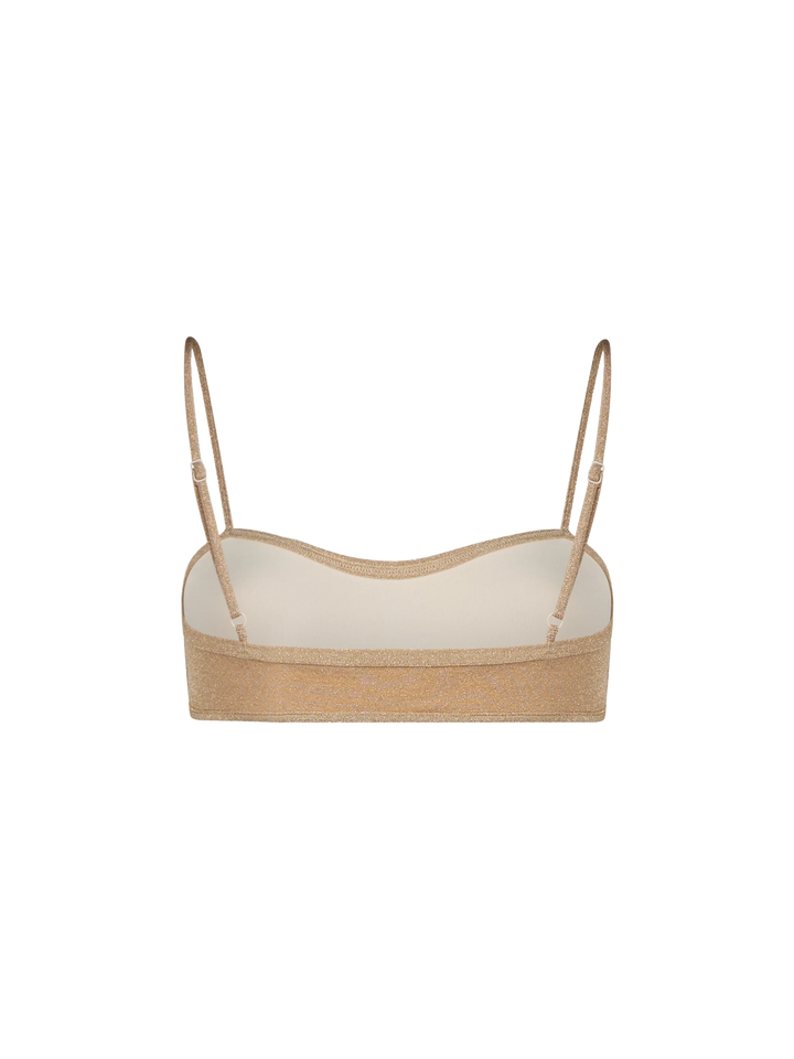 Woman lurex scooped bralette top swimsuit Laryn - MC2 Saint Barth