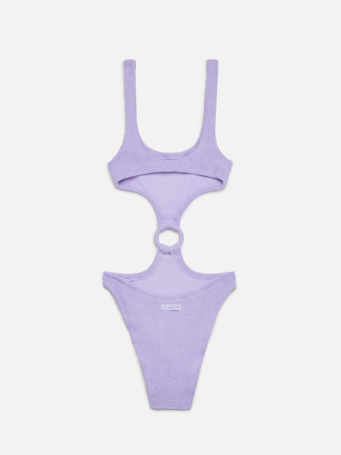 Laurel crinkle lurex lilac cut-out one-piece swimsuit - MC2 Saint Barth