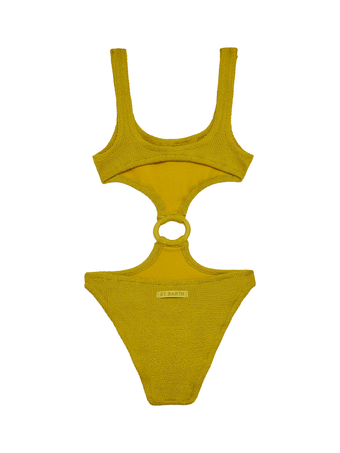 Laurel crinkle pistachio cut-out one-piece swimsuit - MC2 Saint Barth
