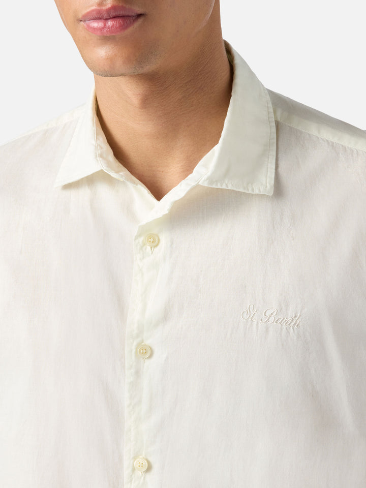 Camicia Chemise in cotone voile panna