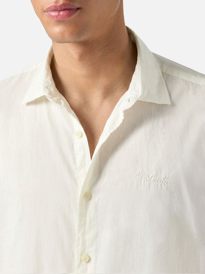 Camicia Chemise Ice in puro voile di cotone panna