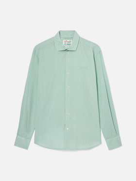 Camicia Chemise Ice in voile di cotone verde salvia