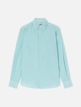 Camicia Chemise in cotone voile verde acqua