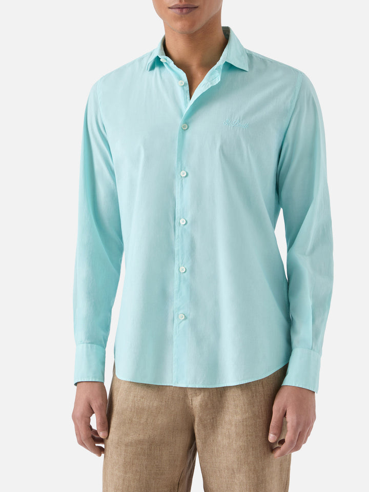 Camicia Chemise in cotone voile verde acqua