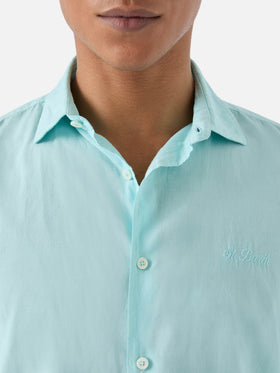 Camicia Chemise in cotone voile verde acqua
