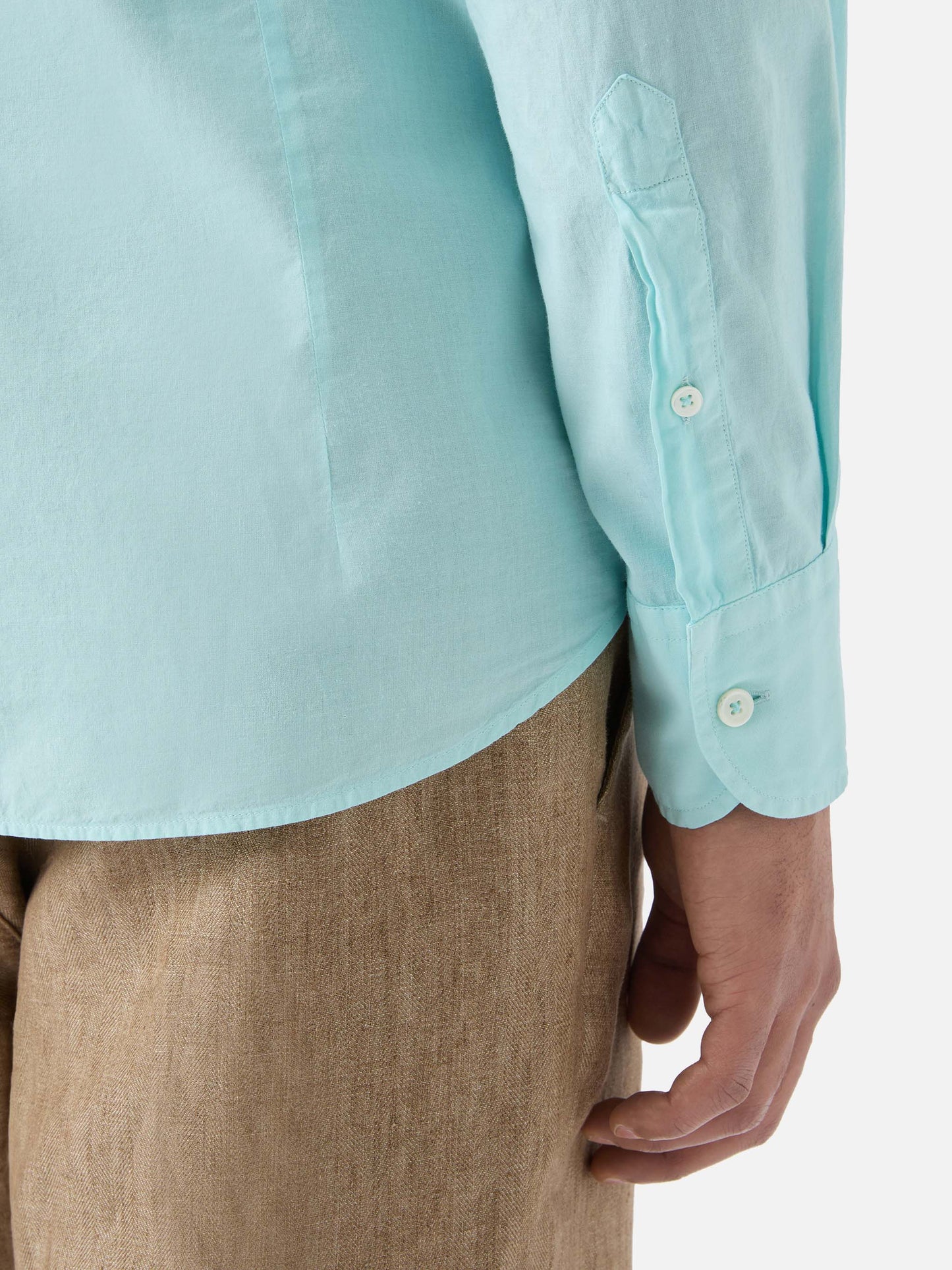 Camicia Chemise in cotone voile verde acqua