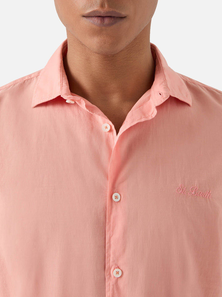 Camicia Chemise in cotone pesca