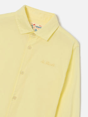 Camicia Chemise Jr in cotone voile giallo burro