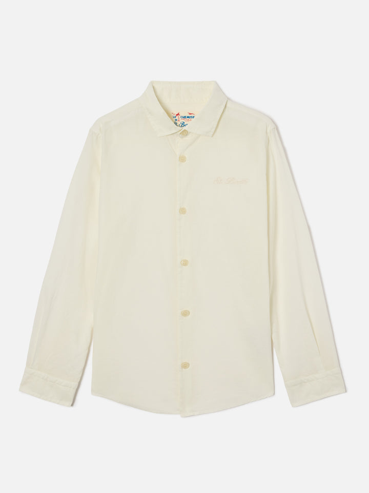 Camicia Chemise Jr in cotone voile panna