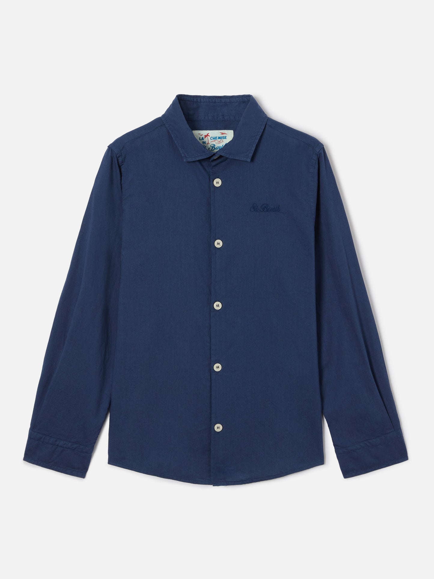 Camicia Chemise Jr in cotone voile blu navy