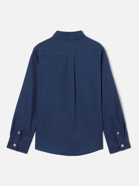 Camicia Chemise Jr in cotone voile blu navy