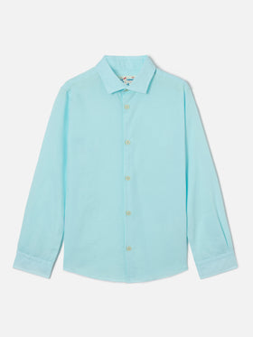 Camicia Chemise Jr in cotone voile verde acqua