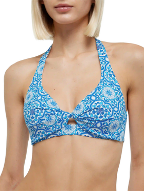 Bralette bikini Leda Yali with majolica print - MC2 Saint Barth