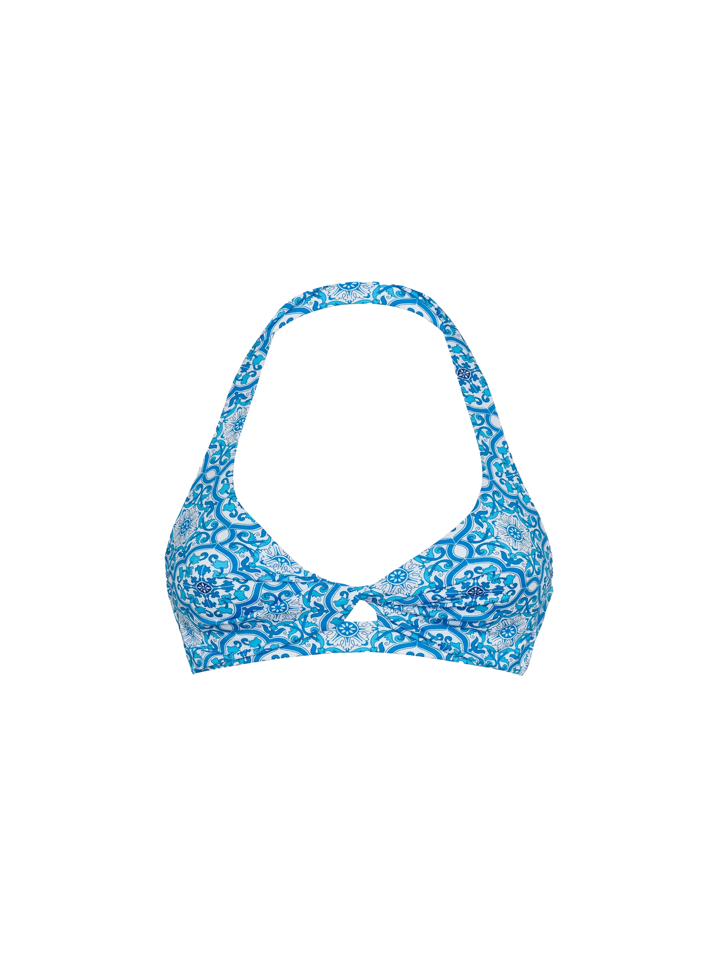 Leda triangle bralette top with majolica print - MC2 Saint Barth