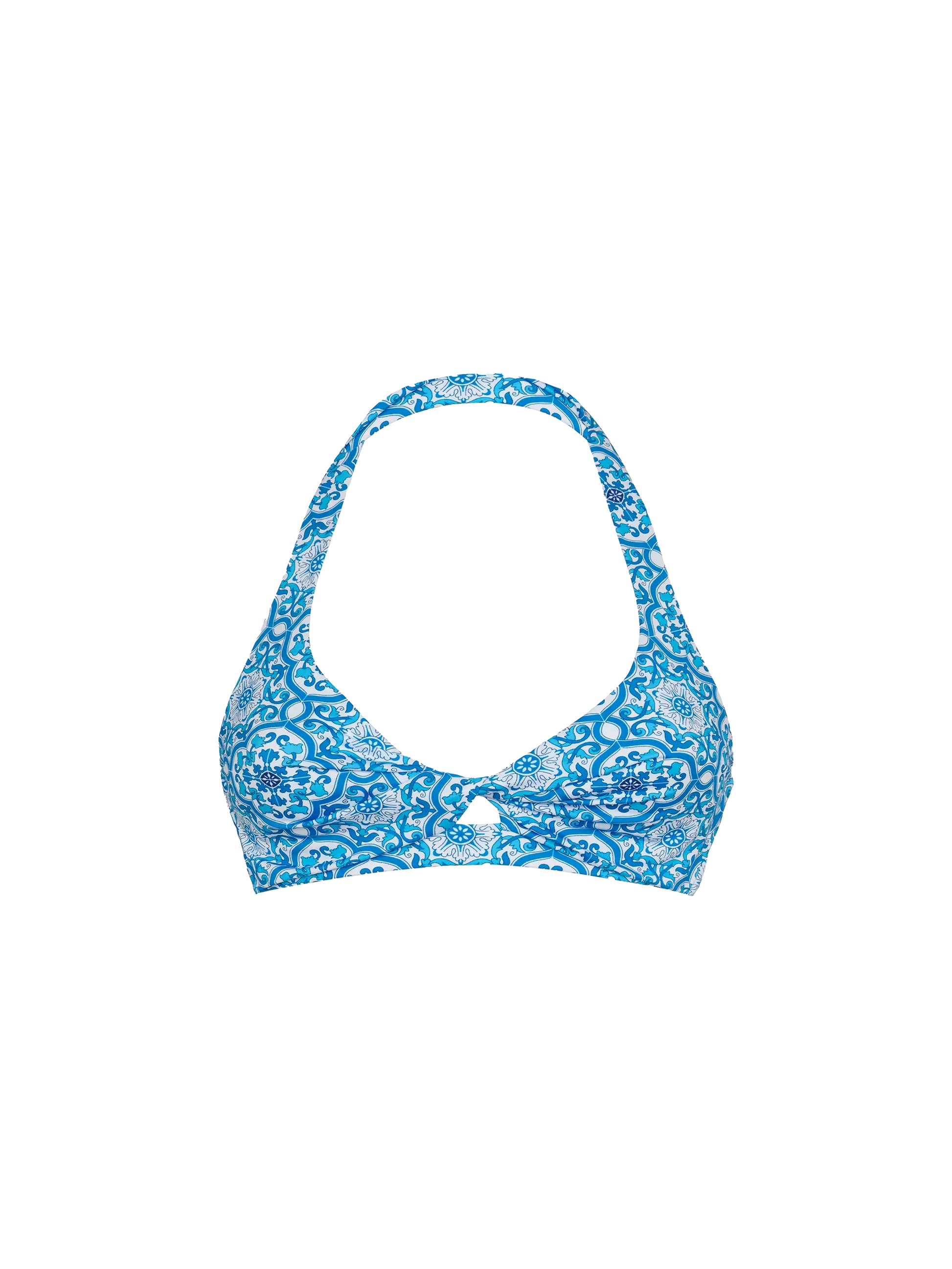 Leda triangle bralette top with majolica print - MC2 Saint Barth