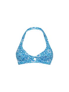 Leda triangle bralette top with majolica print - MC2 Saint Barth