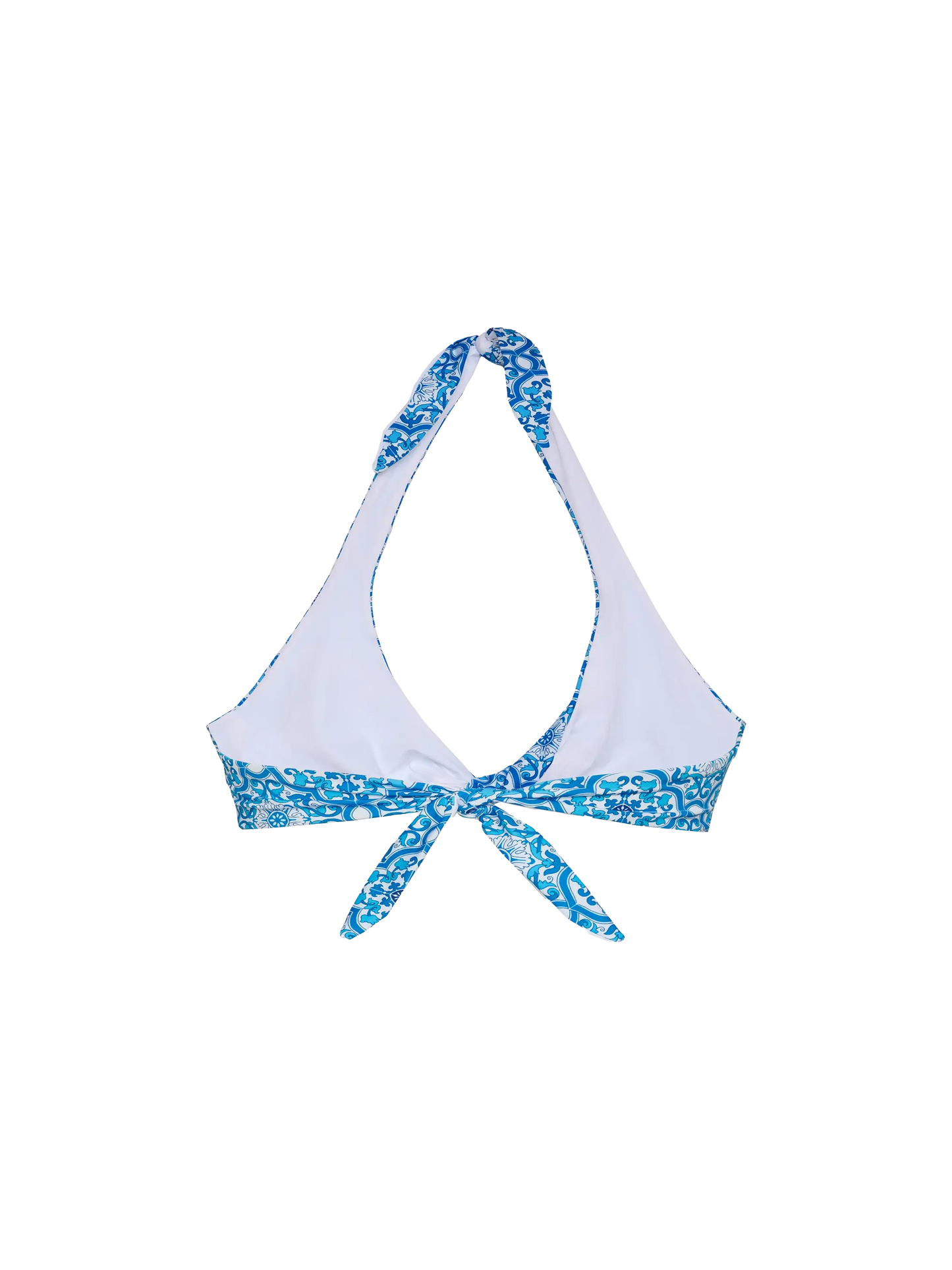 Leda triangle bralette top with majolica print - MC2 Saint Barth