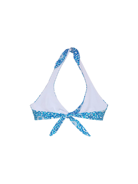 Leda triangle bralette top with majolica print - MC2 Saint Barth