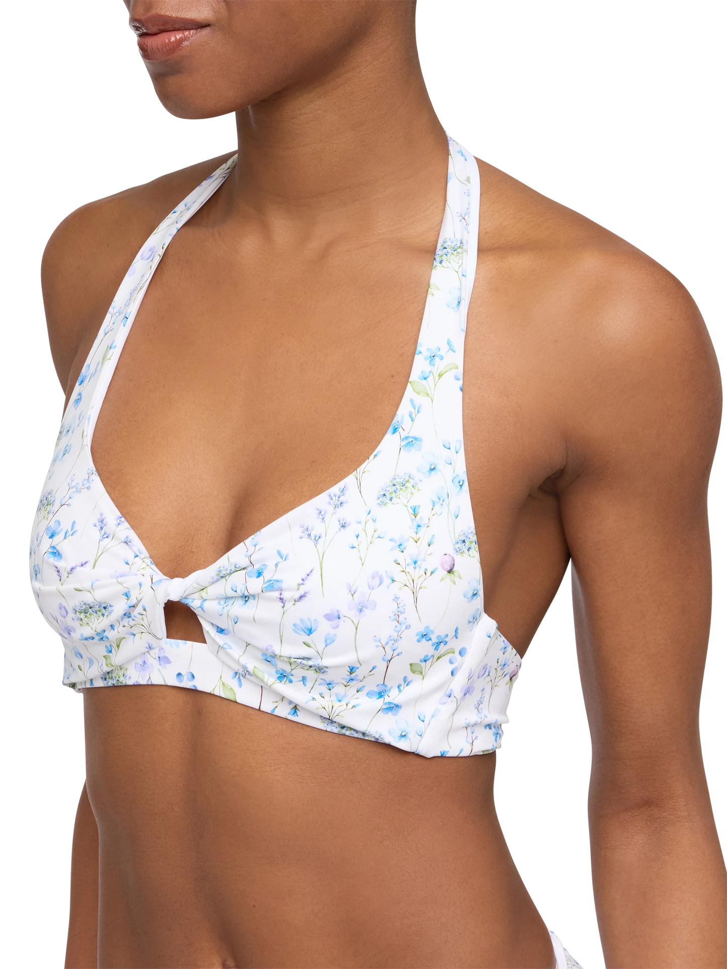 Leda triangle bralette top with flower print - MC2 Saint Barth