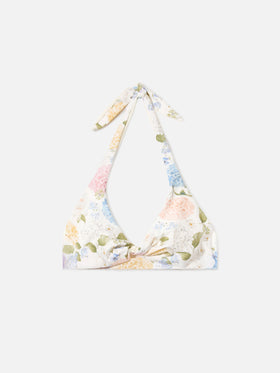 Top bikini Leda bralette con stampa floreale e dettaglio cut out