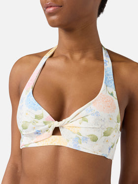 Top bikini Leda bralette con stampa floreale e dettaglio cut out