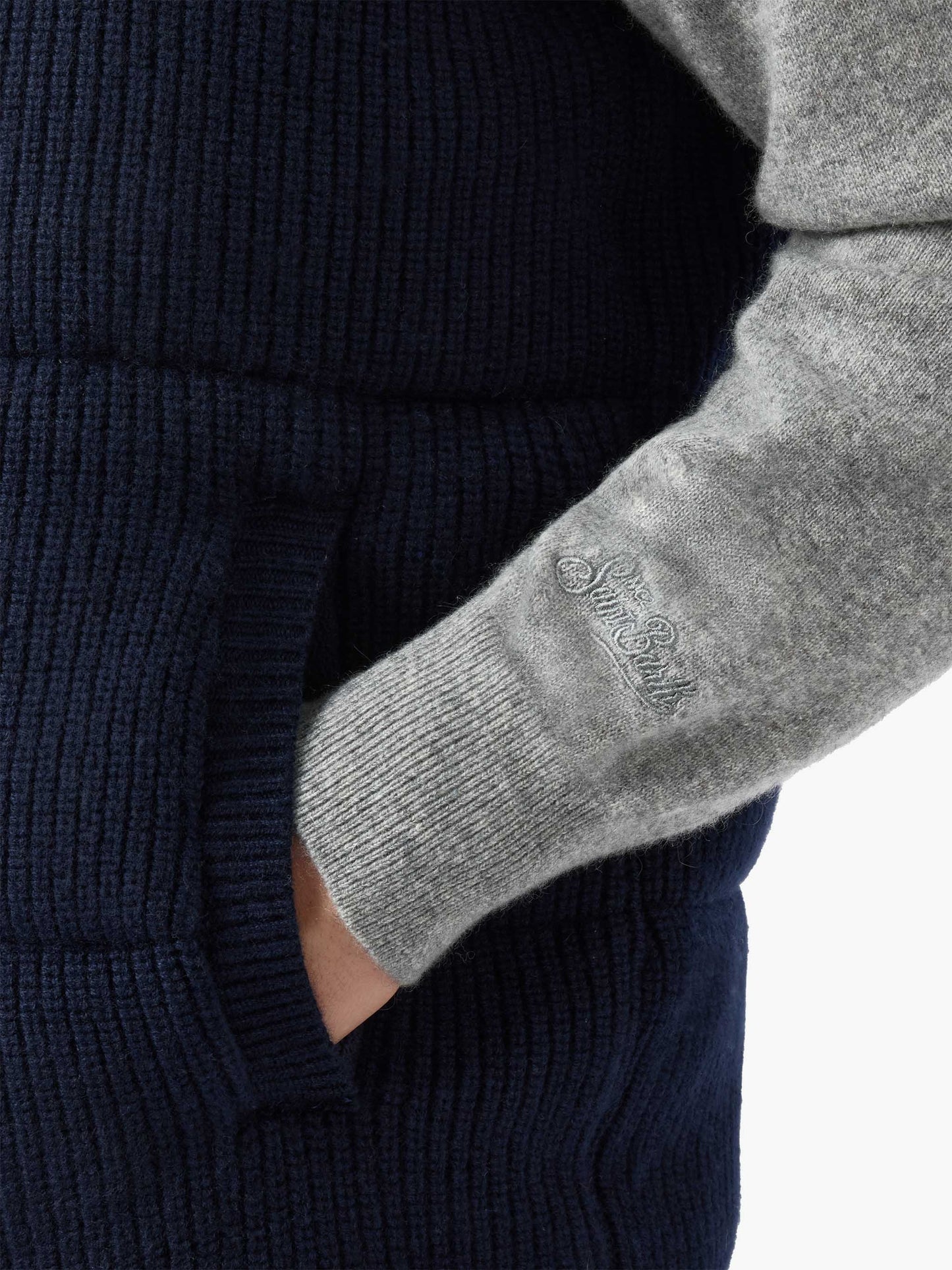 Leeds Knit Steppweste in Blau