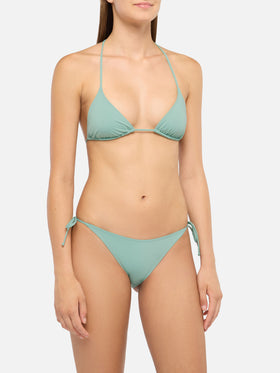 Bikini a triangolo classico Leah Marielle color verde salvia