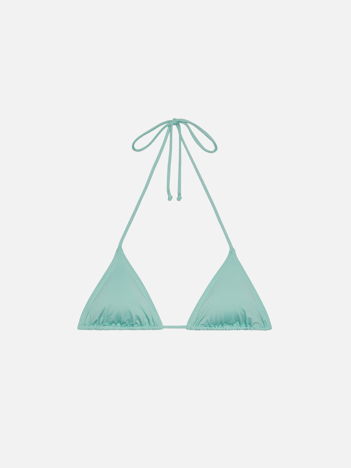 Leah top bikini triangolo verde salvia