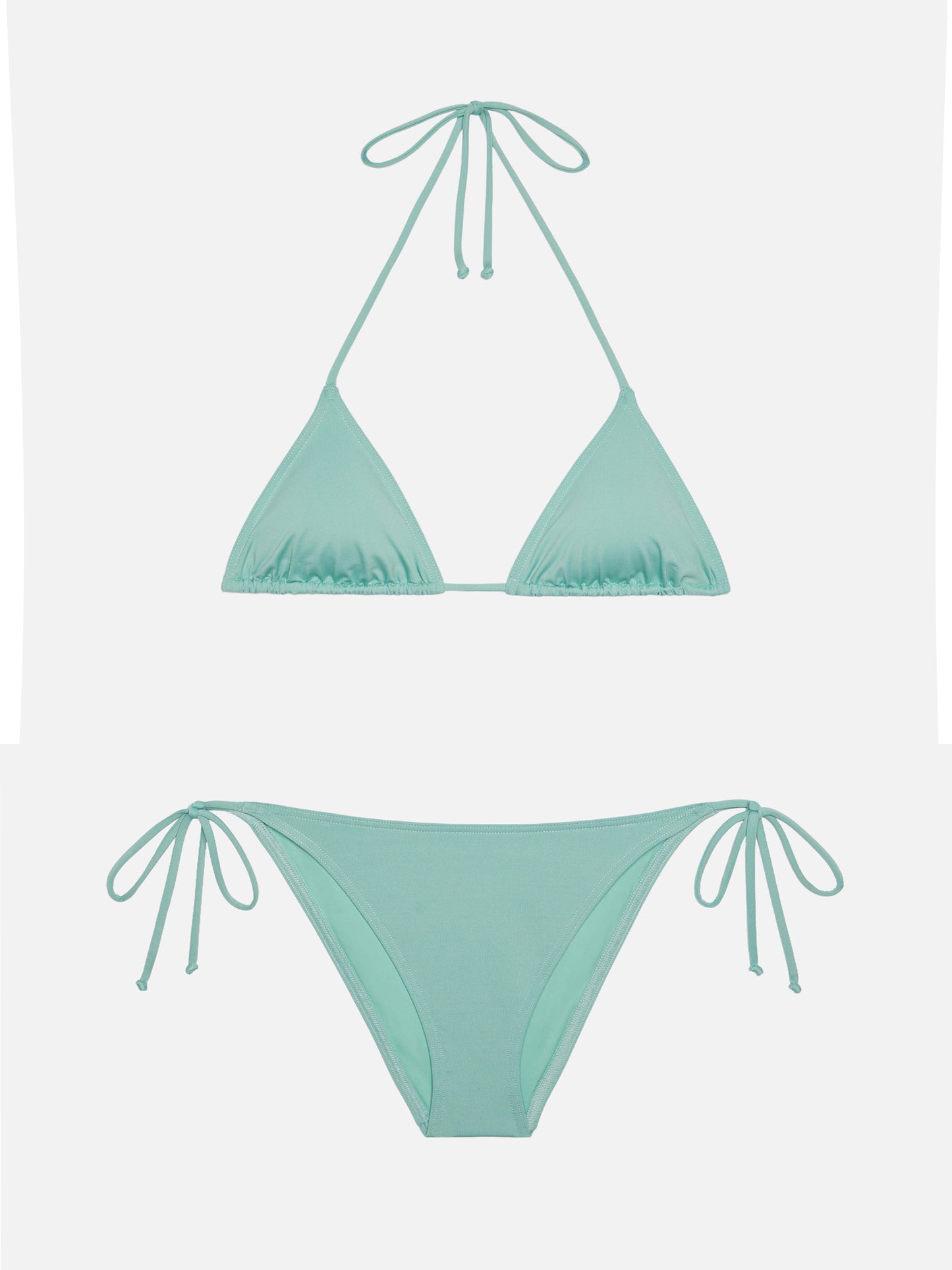 Leah Virgo triangle bikini in sage green