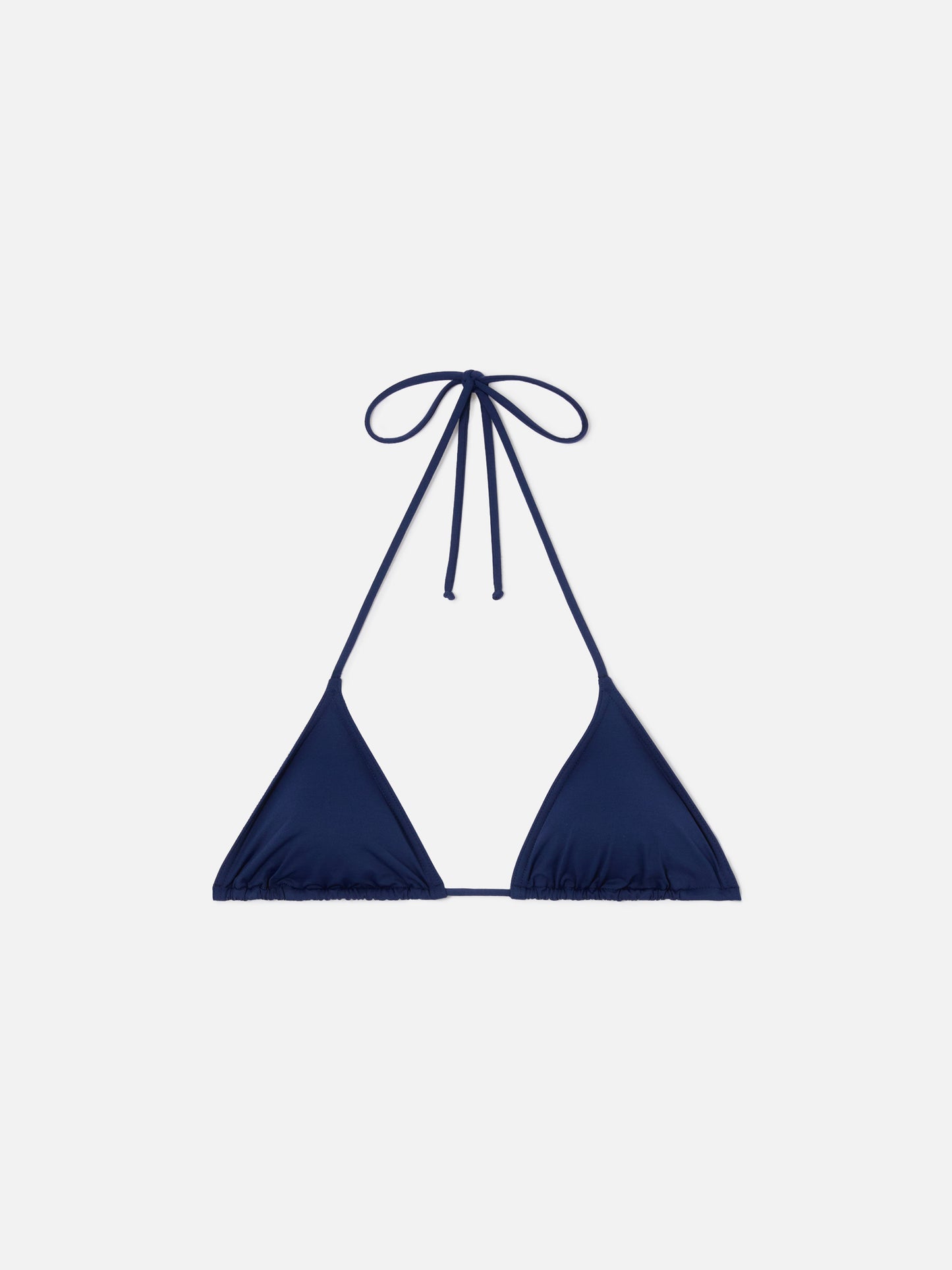 Top bikini Leah triangolo con laccetti blu navy
