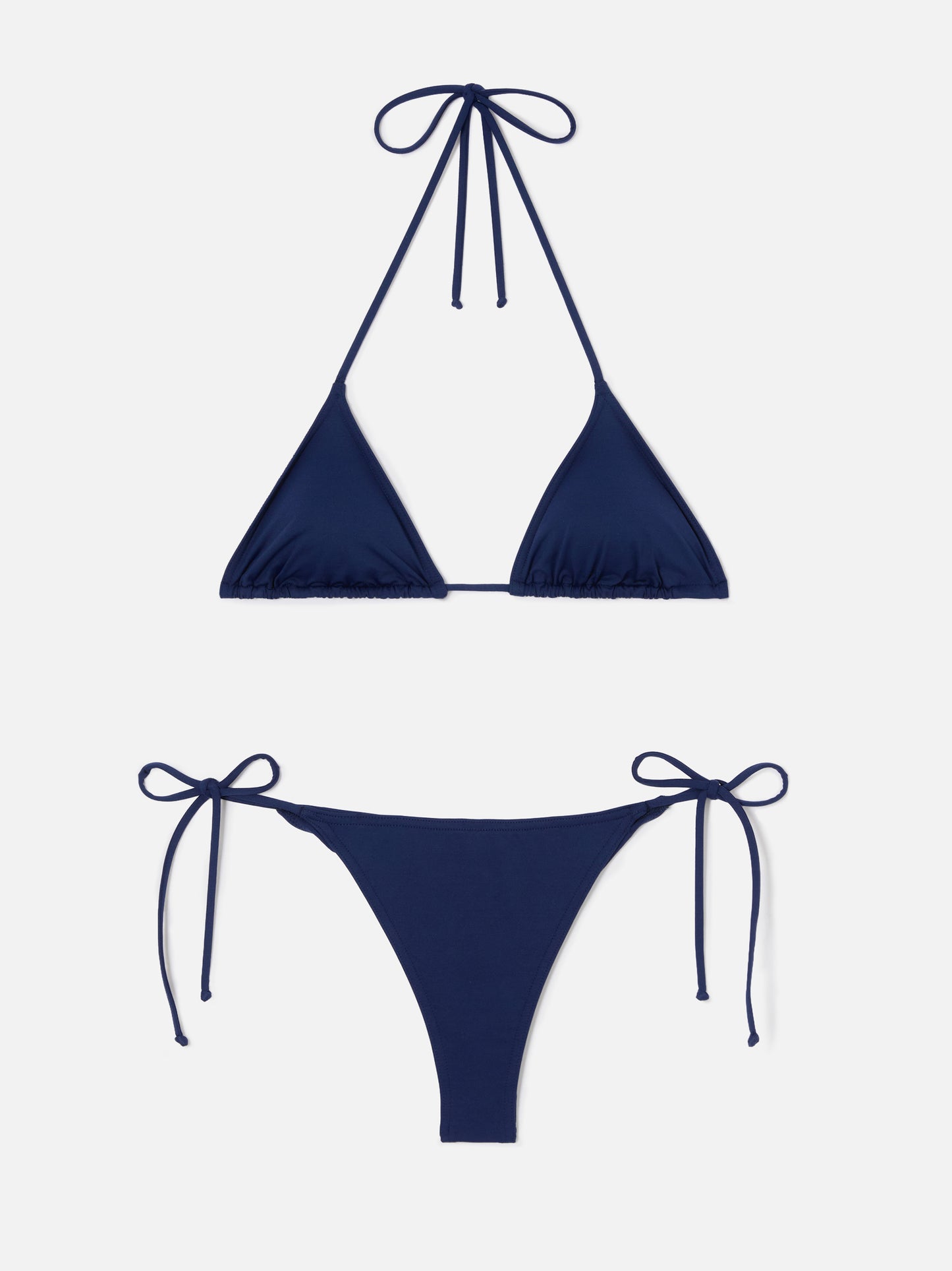 Leah Marielle navy blue bikini with ties