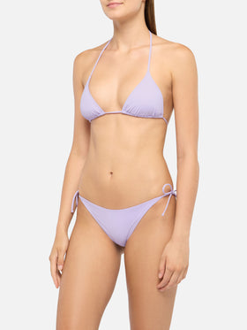 Bikini triangolo Leah Virgo con slip classici in lilla