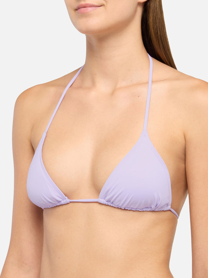 Leah lilac triangle top swimsuit