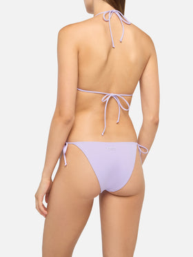 Bikini triangolo Leah Virgo con slip classici in lilla