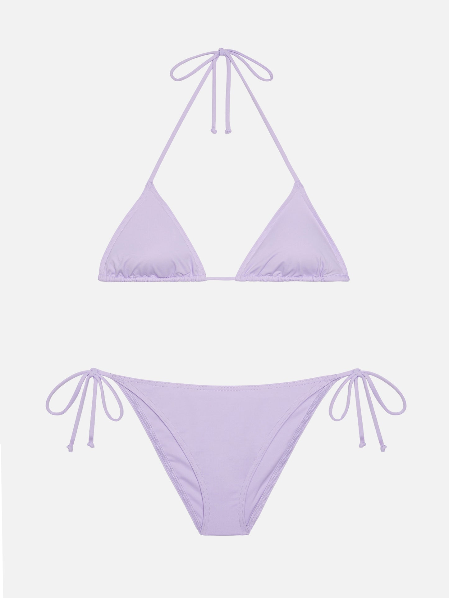 Bikini triangolo Leah Virgo con slip classici in lilla