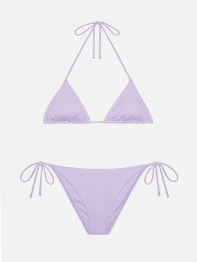 Bikini triangolo Leah Virgo con slip classici in lilla